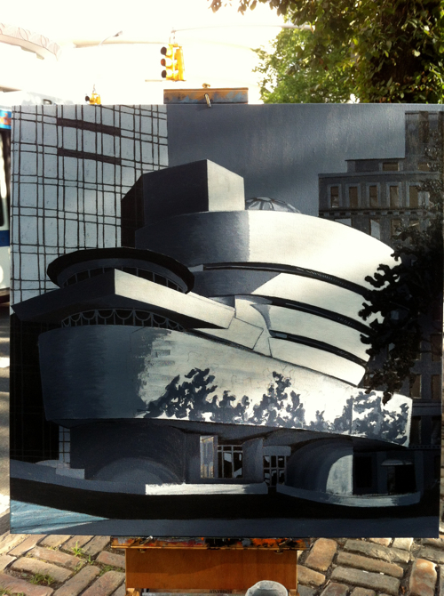Guggenheim Painting Process No 4 by Borbay