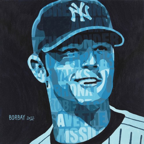 Yankee David Robertson Painting by Borbay