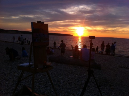 Navy Beach Montauk Painting Process by Borbay