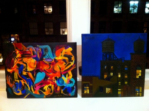 SOHO Water Towers Painting by Borbay, Lankin Abstract
