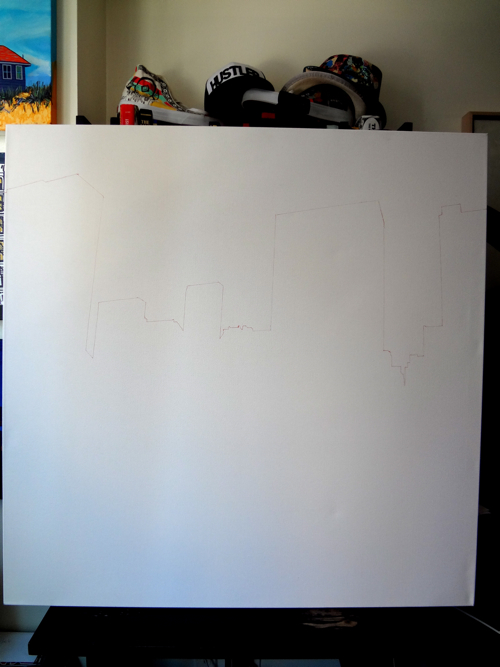 Central Park South Painting Process by Borbay