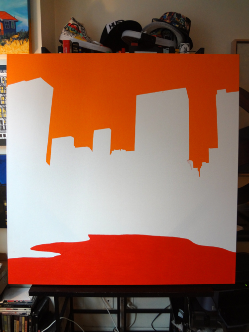 Central Park South Painting Process by Borbay