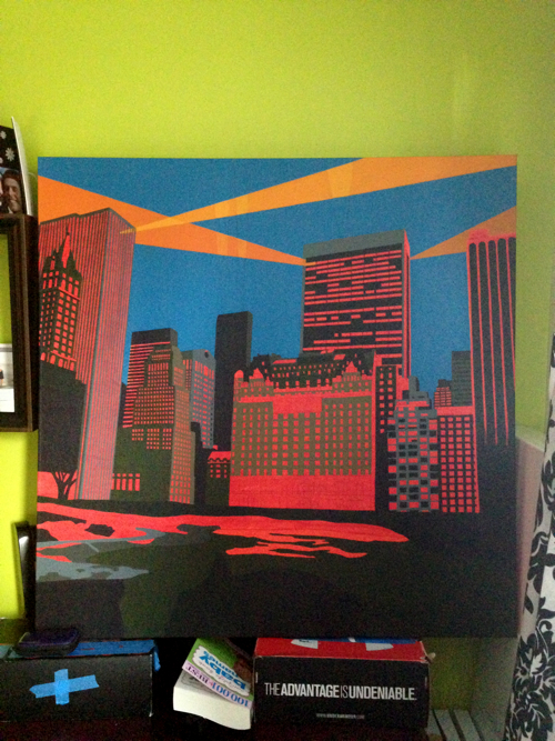 Central Park South Painting Process by Borbay