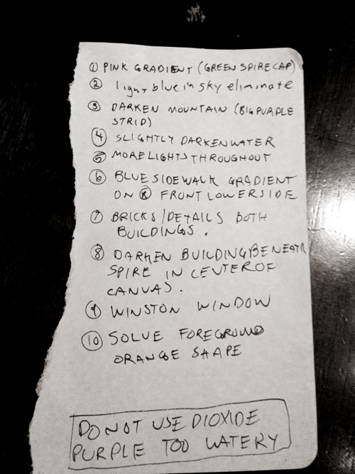 Seattle Space Needle Painting Process by Borbay