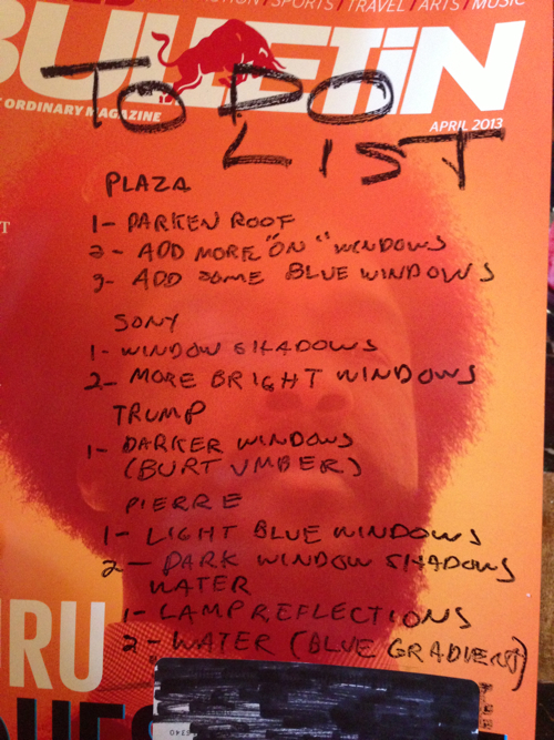 Central Park South Painting Process by Borbay