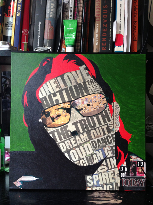 Bono Commissioned Portrait Painting Process by Borbay