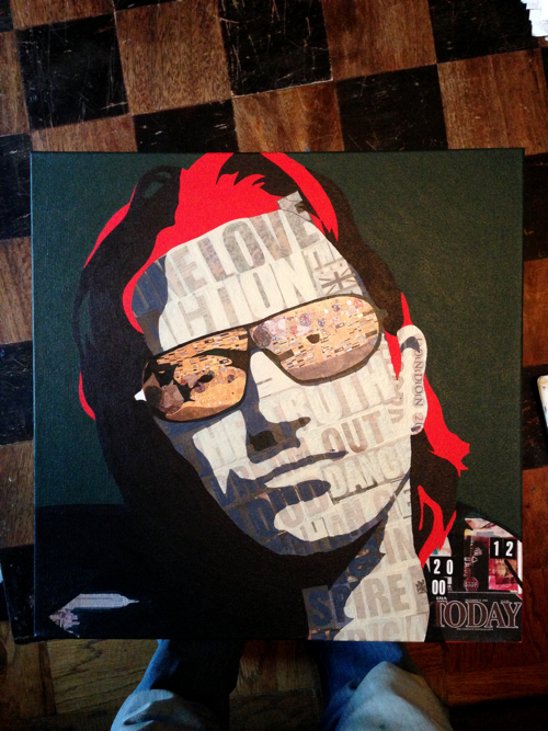 Bono Commissioned Portrait Painting Process by Borbay