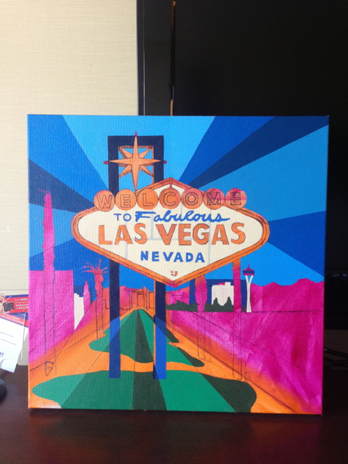 Welcome To Las Vegas Painting Process by Borbay