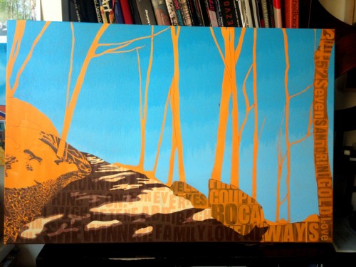 Rockland Lake State Park Hook Mountain Painting Process by Borbay