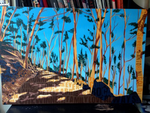 Rockland Lake State Park Hook Mountain Painting Process by Borbay