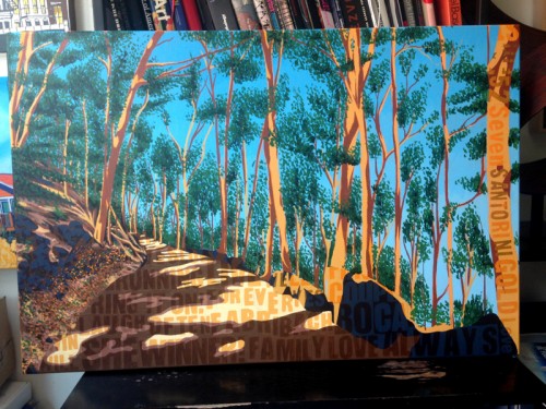 Rockland Lake State Park Hook Mountain Painting Process by Borbay