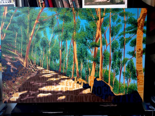 Rockland Lake State Park Hook Mountain Painting Process by Borbay