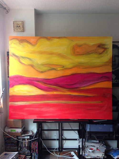 Africascape Painting Process by Borbay