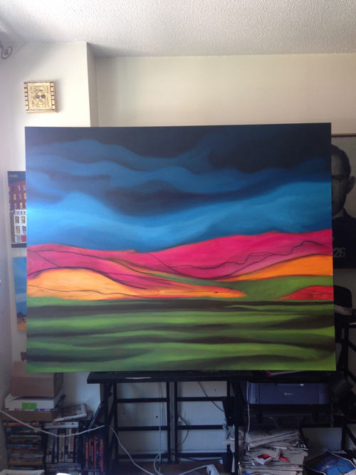 Africascape Painting Process by Borbay