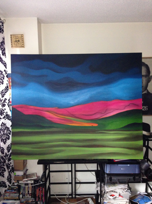 Africascape Painting Process by Borbay