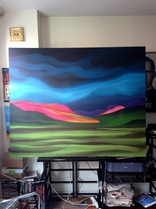 Africascape Painting Process by Borbay