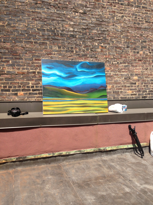 Africascape Painting Process by Borbay