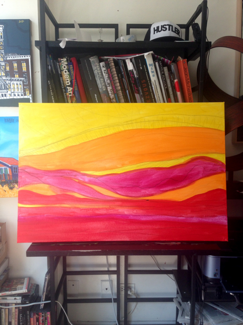 Reservoirscape Painting Process by Borbay