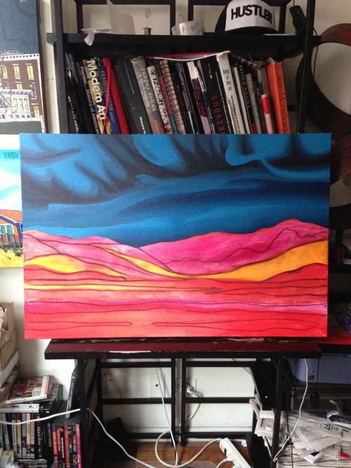 Reservoirscape Painting Process by Borbay