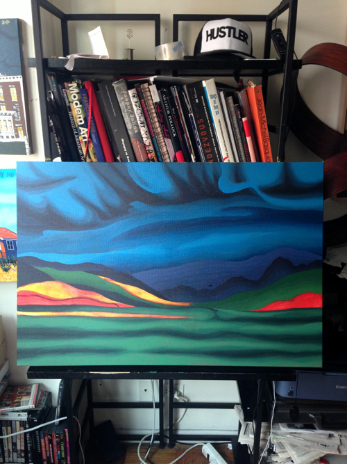 Reservoirscape Painting Process by Borbay