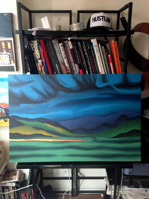 Reservoirscape Painting Process by Borbay