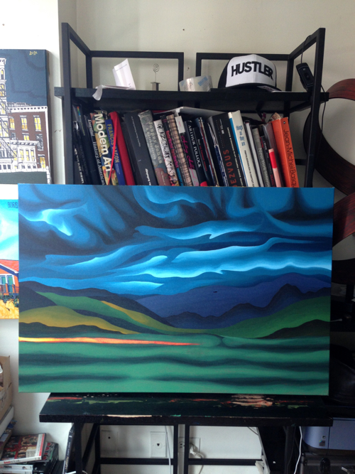 Reservoirscape Painting Process by Borbay