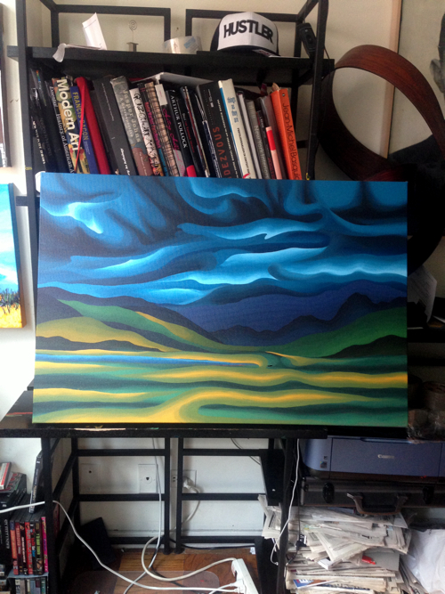 Reservoirscape Painting Process by Borbay