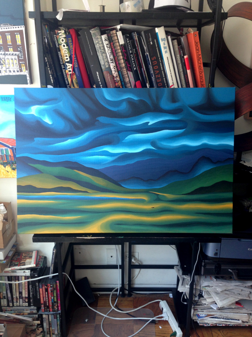 Reservoirscape Painting Process by Borbay