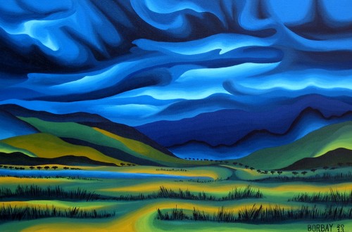 Reservoirscape Painting by Borbay