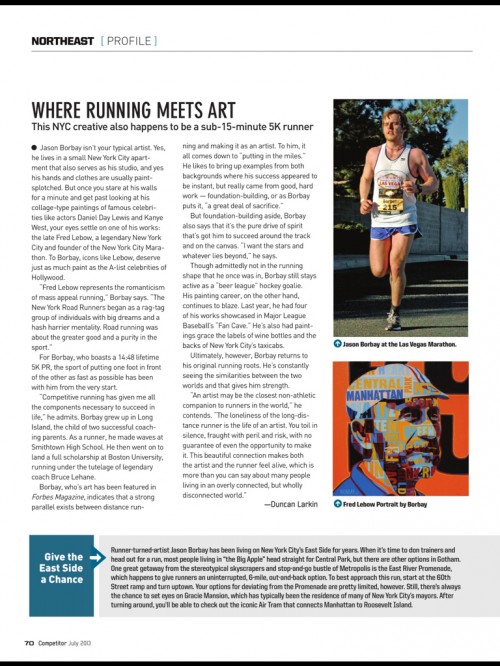 Borbay in Competitor Magazine July 2013