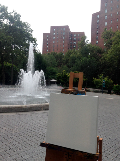 Stuyvesant Town Fountain Painting Process by Borbay
