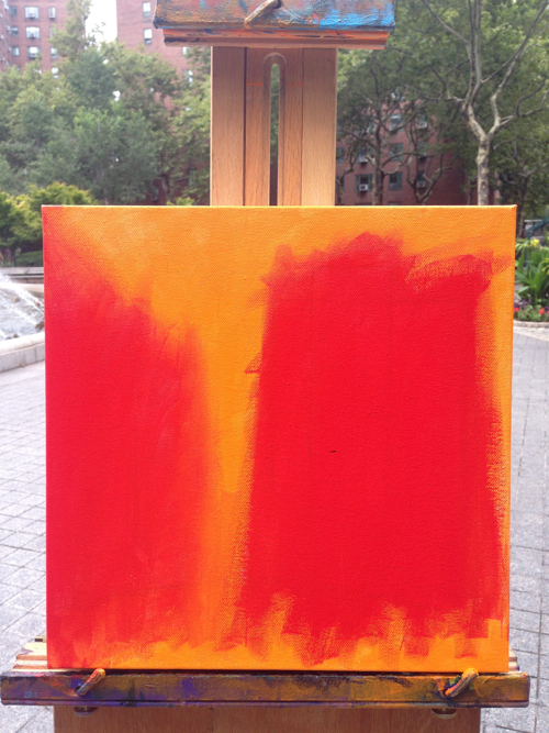 Stuyvesant Town Fountain Painting Process by Borbay