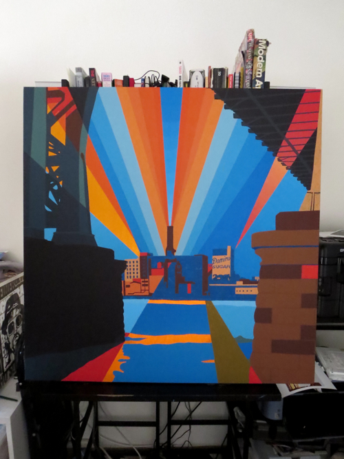 Domino Sugar Factory Painting Process by Borbay