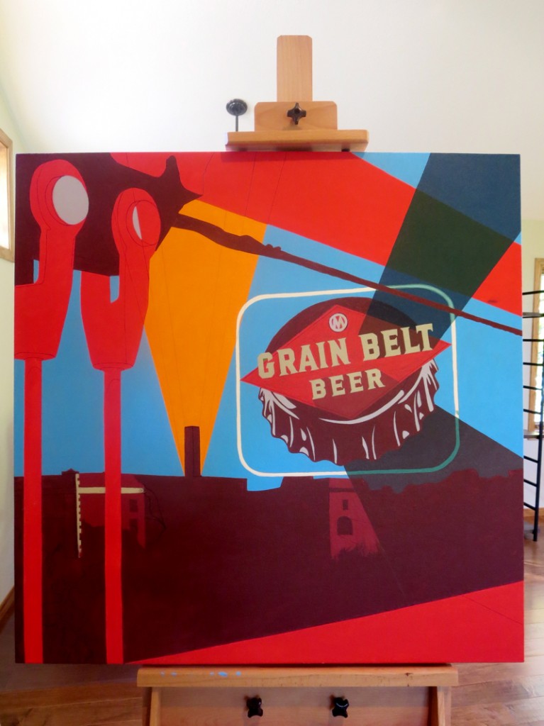 Grain Belt Sign Painting Process by Borbay