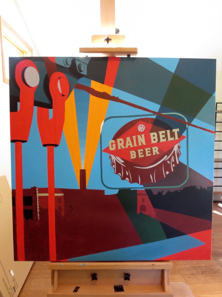 Grain Belt Sign Painting Process by Borbay