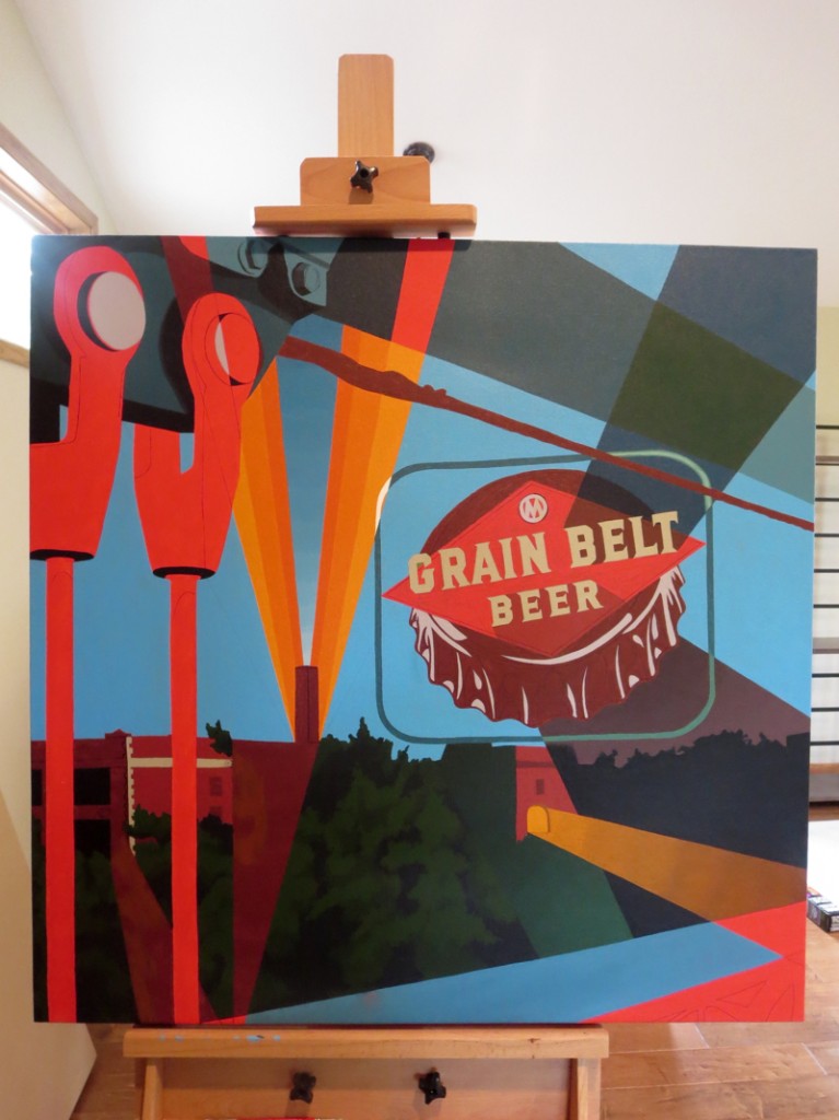 Grain Belt Sign Painting Process by Borbay