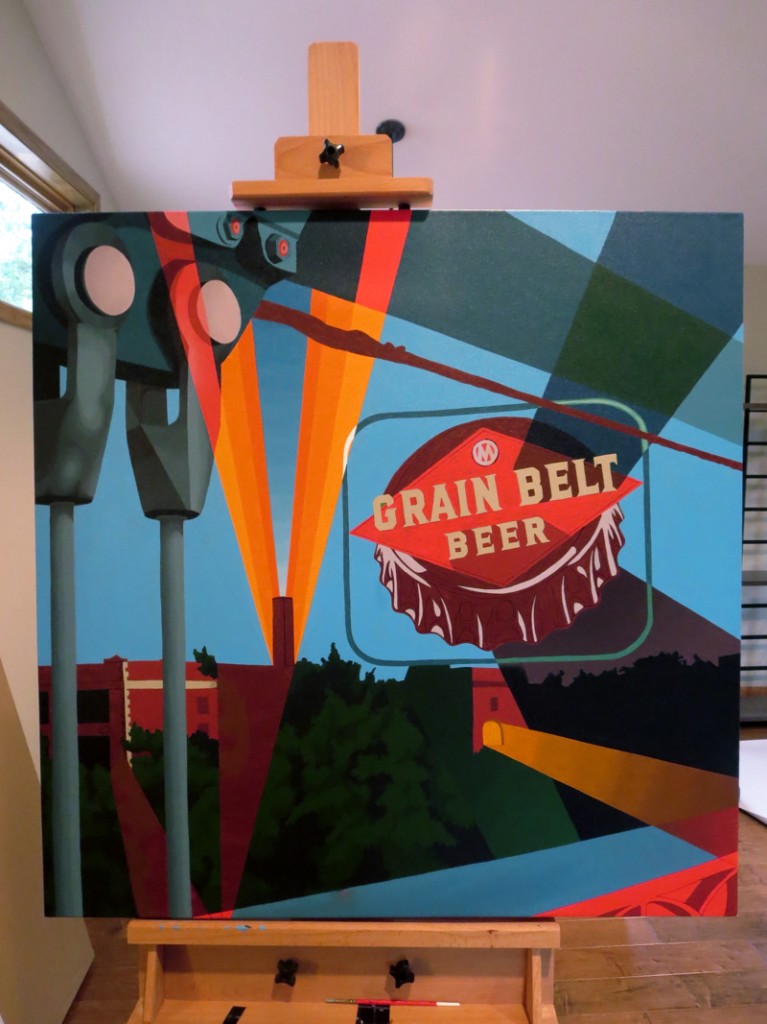 Grain Belt Sign Painting Process by Borbay