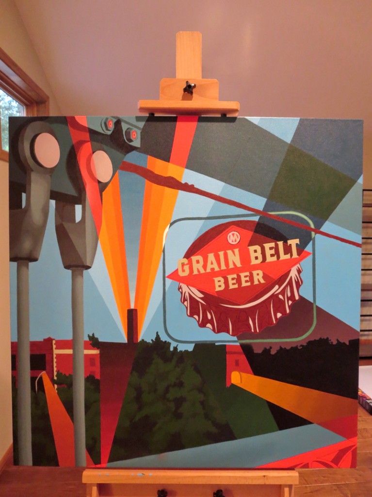 Grain Belt Sign Painting Process by Borbay