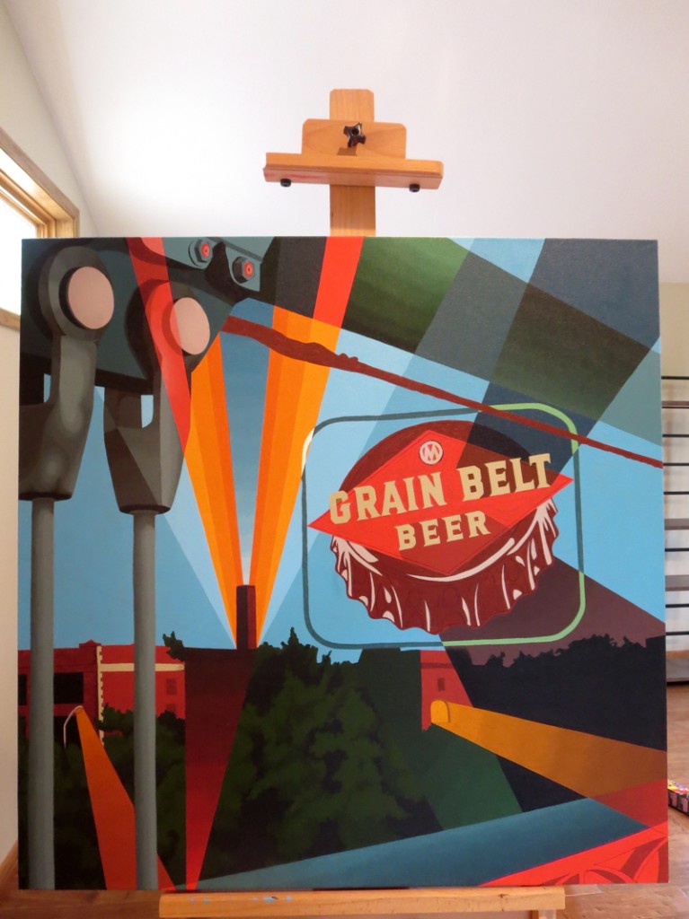 Grain Belt Sign Painting Process by Borbay