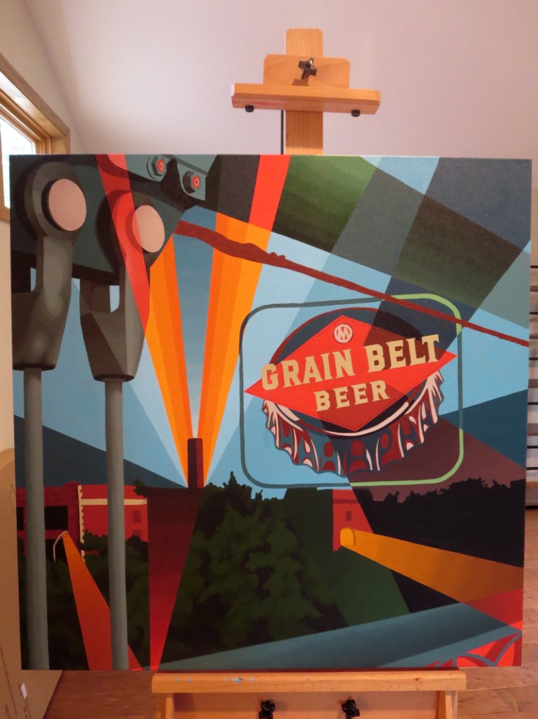 Grain Belt Sign Painting Process by Borbay