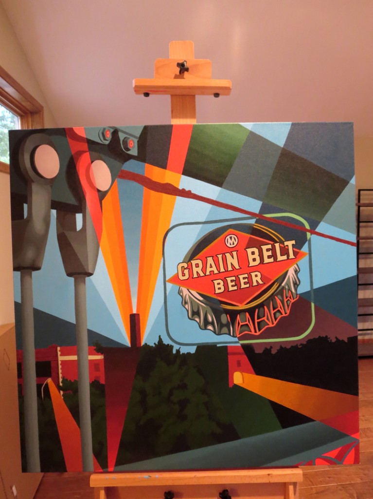 Grain Belt Sign Painting Process by Borbay