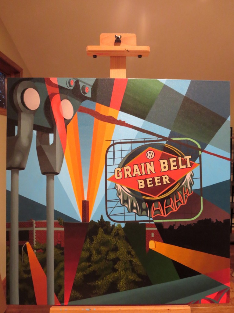 Grain Belt Sign Painting Process by Borbay