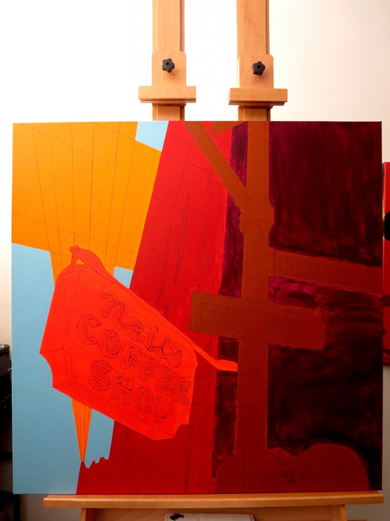 Neil's Coffee Shop Painting Process by Borbay