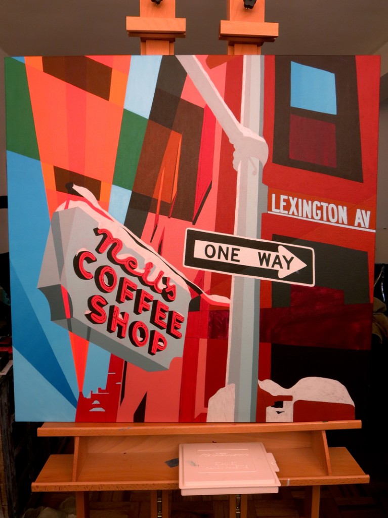 Neil's Coffee Shop Painting Process by Borbay