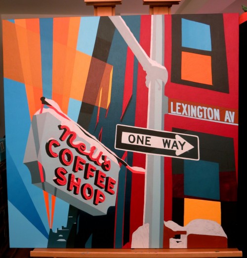 Neil's Coffee Shop Painting Process by Borbay