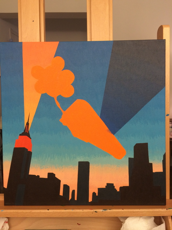 The Balloon Guide Album Cover Painting Process by Borbay