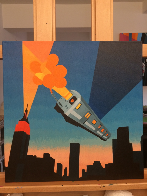 The Balloon Guide Album Cover Painting Process by Borbay