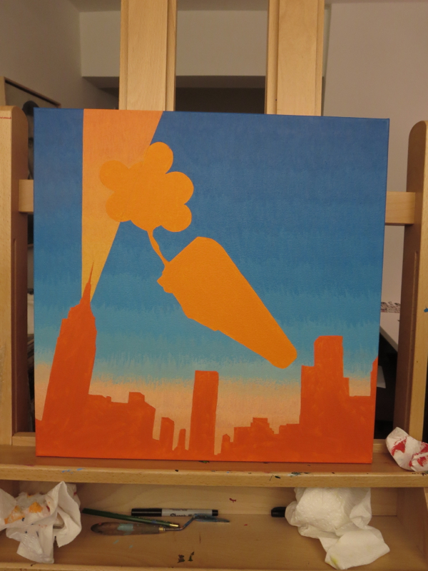 The Balloon Guide Album Cover Painting Process by Borbay