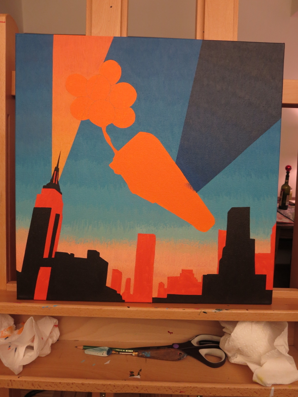 The Balloon Guide Album Cover Painting Process by Borbay