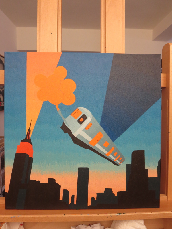 The Balloon Guide Album Cover Painting Process by Borbay